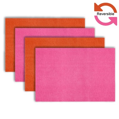 Dainty Home Amalfi Faux Leather Reversible 2 Pattern Rectangular Placemat Set Of 4
