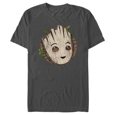 Men's Marvel: I am Groot Cute Smiling Groot Face T-Shirt