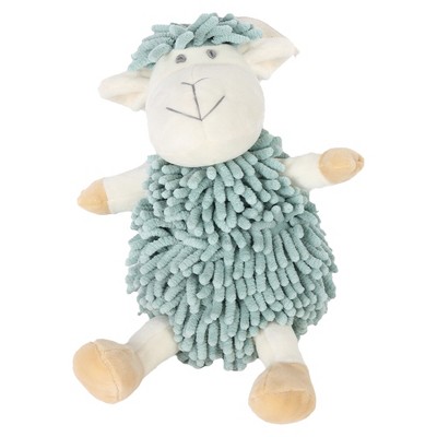 REGALWOVEN Cute Sheep Chenille Soft Absorbent Quick Drying Fuzzy Ball Hand Towel 9" x 13" 1 Pc