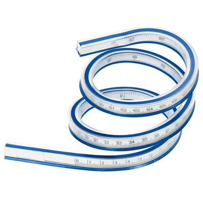 Unique Bargains Flexible Curve Plastic Bendable Markings Ruler for Drawing Sewing