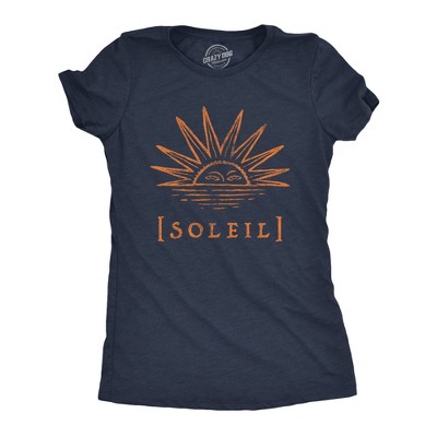 Womens Soleil T Shirt Cute Mother Sun Planet Earth Graphic Novelty Tee - Crazy Dog Women's T Shirt For Campers