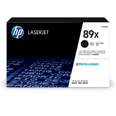HP 89X High Yield Black Original LaserJet Toner Cartridge, ~10,000 pages, CF289X