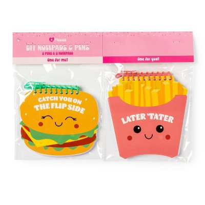 2pk Novelty Kids' Notepads Burger and Fries - Bullseye's Playground™
