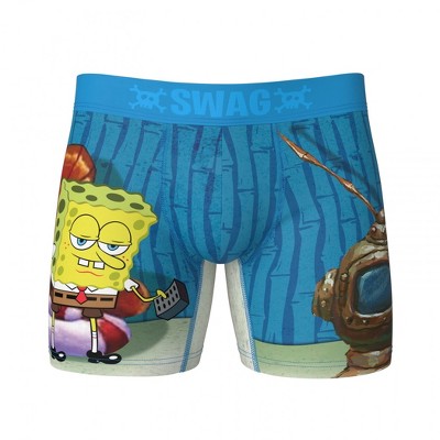 Mens SpongeBob SquarePants I'ma Head Out Swag Boxer Briefs