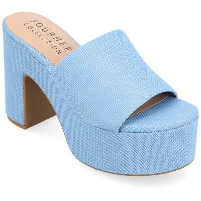 Journee Collection Women's Enyya Slip On Platform Sandals
