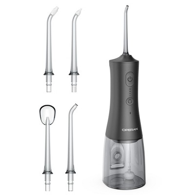 Operan Cordless Water Flosser, 300ML Portable Rechargeable Oral Irrigator with 4 Modes 4 Jet Tips, IPX7 Waterproof Water Floss for Home Travel