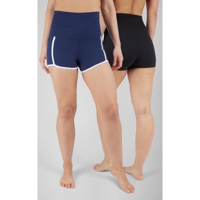 Yogalicious Womens 2 Pk Lux Super High Waist Summer Flair Bike Short