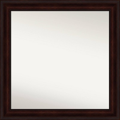 Amanti Art 31" x 31" Non-Beveled Coffee Bean Brown Wall Mirror : Modern Square, Polystyrene Frame, Wall Mounted