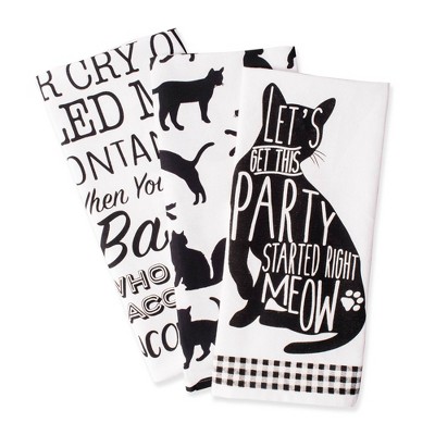 3pk Cotton Assorted Animal Print Dishtowels - Design Imports