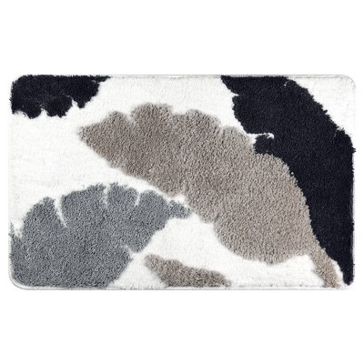 Unique Bargains Boho Cute Leaf Pattern Non-Slip Bathroom Mat