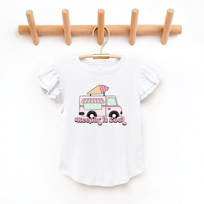 The Juniper Shop Keepin' It Cool Truck Toddler Flutter Sleeve Tee