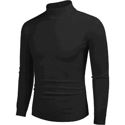 COOFANDY Men's Slim Fit Mock Turtleneck Pullover Sweater Casual Basic Knitted Thermal Sweaters