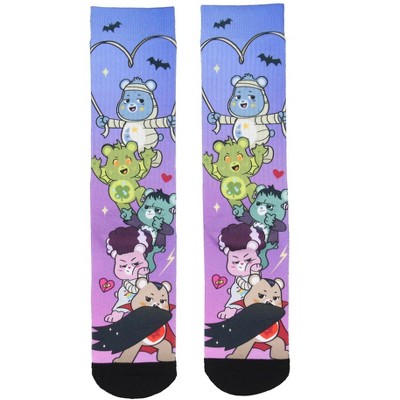 Care Bears X Universal Monsters Socks Men's Horror Film Sublimated Crew Socks