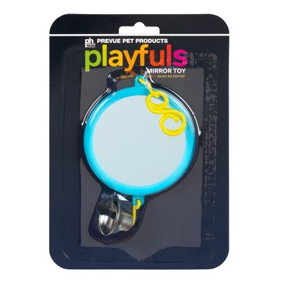 Prevue Pet Products Playfuls Sound & Movement 2-sided Mirror w/Bell Bird Toy 60422