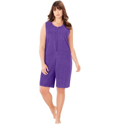 Dreams & Co. Zip-Front Terry Romper