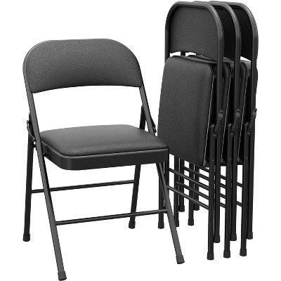 Folding Chairs with Padded Cushions, Hold Up to 350 Pounds, Suitable for Dining Room, Home Office, Indoor and Outdoor Events