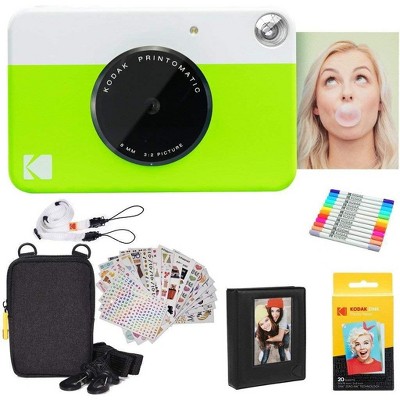 Kodak Printomatic Instant Print Camera & Photo Paper (20 Sheets) Gift Bundle