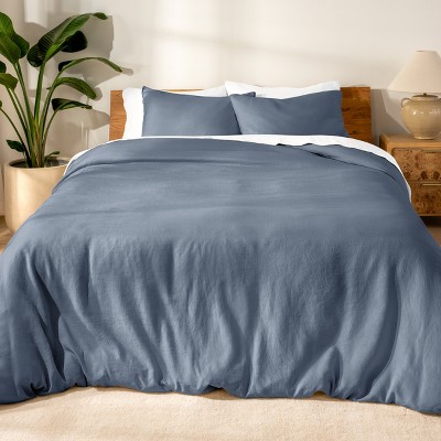 Linen Duvet Cover and Sham Set by Bare Home