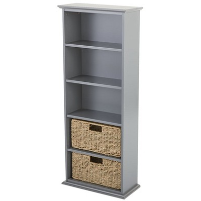 The Lakeside Collection Bookcases with 5 Baskets