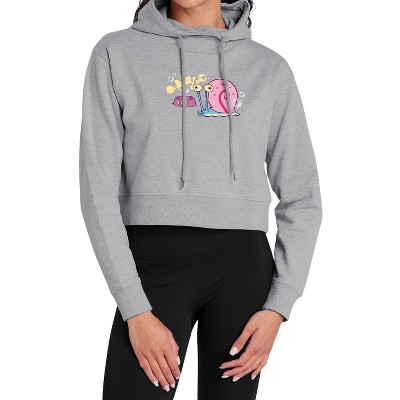 Spongebob Squarepants Gary The Snail Cropped Hoodie Pullover Sweatshirt