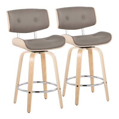 Set of 2 Lombardi Counter Height Barstools - LumiSource