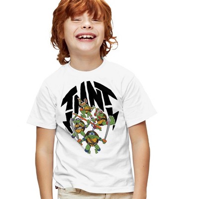 Teenage Mutant Ninja Turtles Shredder And Turtles Comic Kids T Shirt For Youth  White