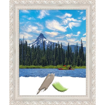 22"x28" Opera Wood Picture Frame Art Off-White - Amanti Art: Modern Design, Acrylic Glazing, Wall Mount