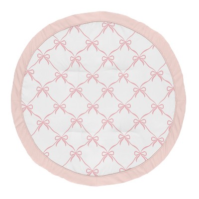 Sweet Jojo Designs Girl Baby Tummy Time Playmat Ballerina and Ballet Bows Pink and White