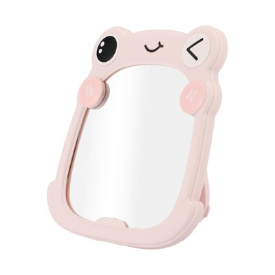 Unique Bargains Foldable Cartoon Frogs Desktop Cosmetic Mirror 1 Pc