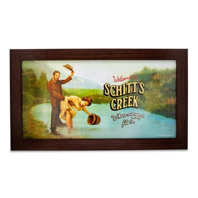 Silver Buffalo Schitt's Creek Welcome Sign Replica Framed MDF Hanging Wall Art | 10 x 18 Inches