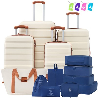 Whisen 4-Piece Hardshell Luggage Set with Bag & TSA Lock (16"/20"/24"/28")
