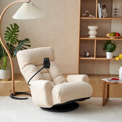 Adjustable 360° Swivel Lounge Chair with Headrest & Lumbar Support, Ergonomic Recliner Game Chair Sofa Chair Armchair - ModernLuxe