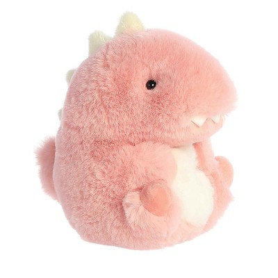 Aurora Mini Avery Allosaurus Rolly Pet Round Stuffed Animal Pink 5.5"