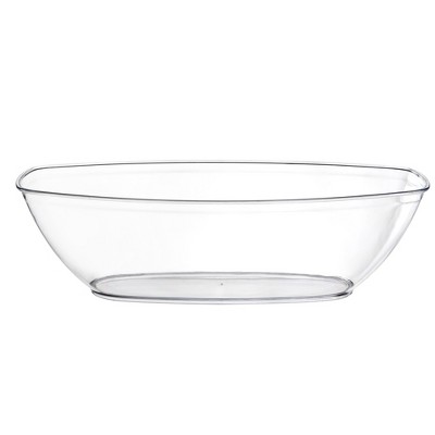 Posh Setting Clear Oval Salad Bowl - 72 oz. - 4 Pack