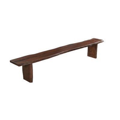 Taran Designs,Savoy 60" Live Edge Solid Wood Dining Bench