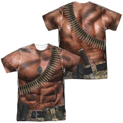 Men's Commando (Front Back Print) Short Sleeve Costume T-Shirt