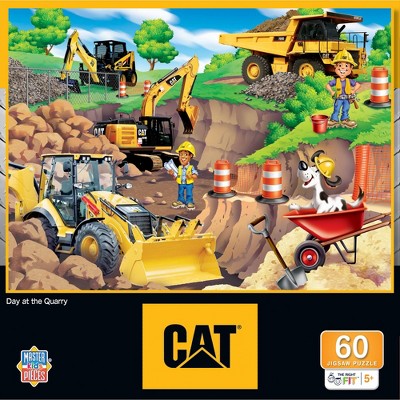 MasterPieces 60 Piece Kids Jigsaw Puzzle - CAT Day at the Quarry - 14"x19"