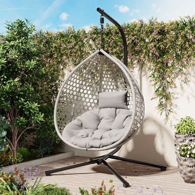 Whisen Versatile Hanging Egg Chair for Indoor and Outdoor Use