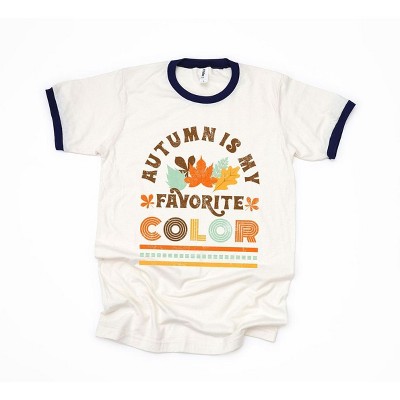 Simply Sage Market Women's Autumn Is My Favorite Color Colorful Short Sleeve Ringer Tee