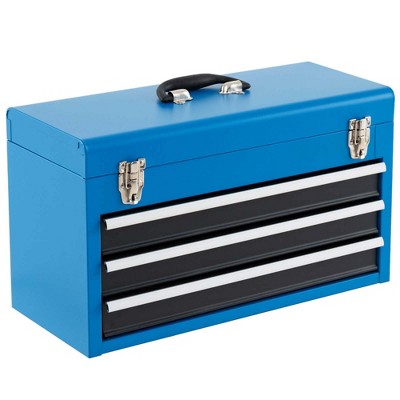 Costway Portable Tool Chest Box Storage Cabinet Garage Mechanic Organizer 3 Drawers Black/Red/Blue