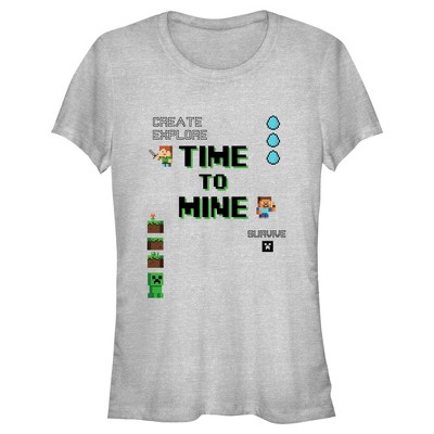 Juniors Womens Minecraft Small Steve and Alex T-Shirt