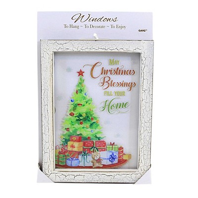 Ganz 6.0 Inch Christmas Spirit Plaques Christmas , Family Blessing Peace (1PC)