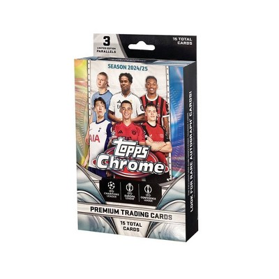 2024-25 Topps UEFA Chrome Soccer Hanger Box Trading Cards