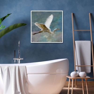 Masterpiece Art Gallery 24"x24" Egret Flight Wall Art