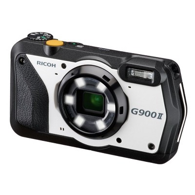 RICOH G900 II Waterproof Camera with Camera Memo Feature Black and Pearl White