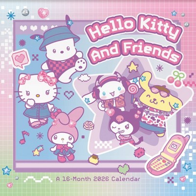 Trends International 2026 Sanrio Hello Kitty and Friends 12"x12" Wall Calendar