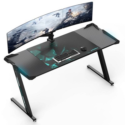 60x23 Gaming Desk with Z Shaped Legs,Black,25.20" D x 61.50'' W x 30.71" H