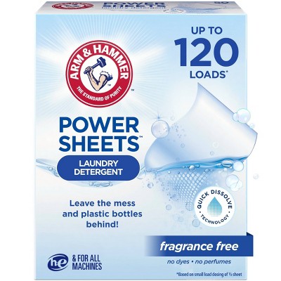 Arm & Hammer Laundry Detergent Sheets - Fragrance Free - 60ct