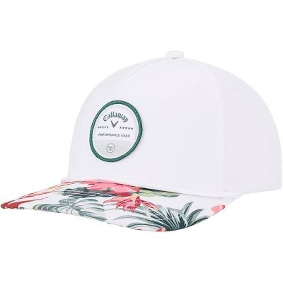 Callaway Bogey Free Tropical - White: Adjustable Woven Baseball Hat