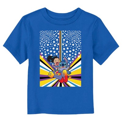 Toddler's Lilo & Stitch Friends on Bike Poster T-Shirt